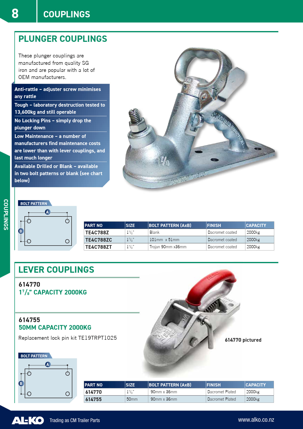 COUPLINGS NONBRAKED CM Trailer Parts New Zealand Trailer Parts